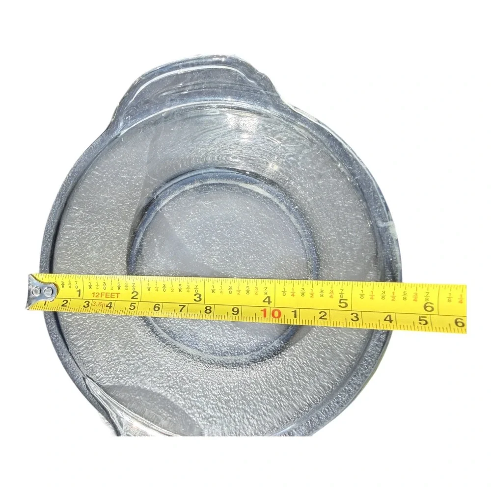 Fire King Casserole Dish 1 Pint Clear Glass Round Lidded Ovenware Vintage USA